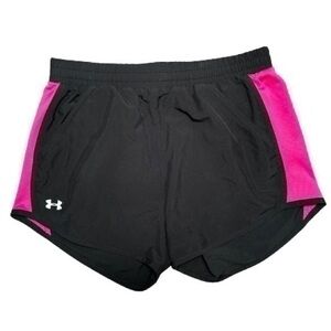 UNDER ARMOUR Women Shorts, Black and Pink, XS